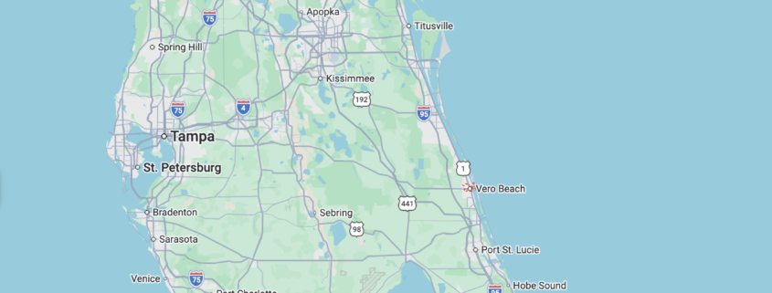 where is vero beach florida on a map