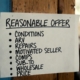reasonable offer chart